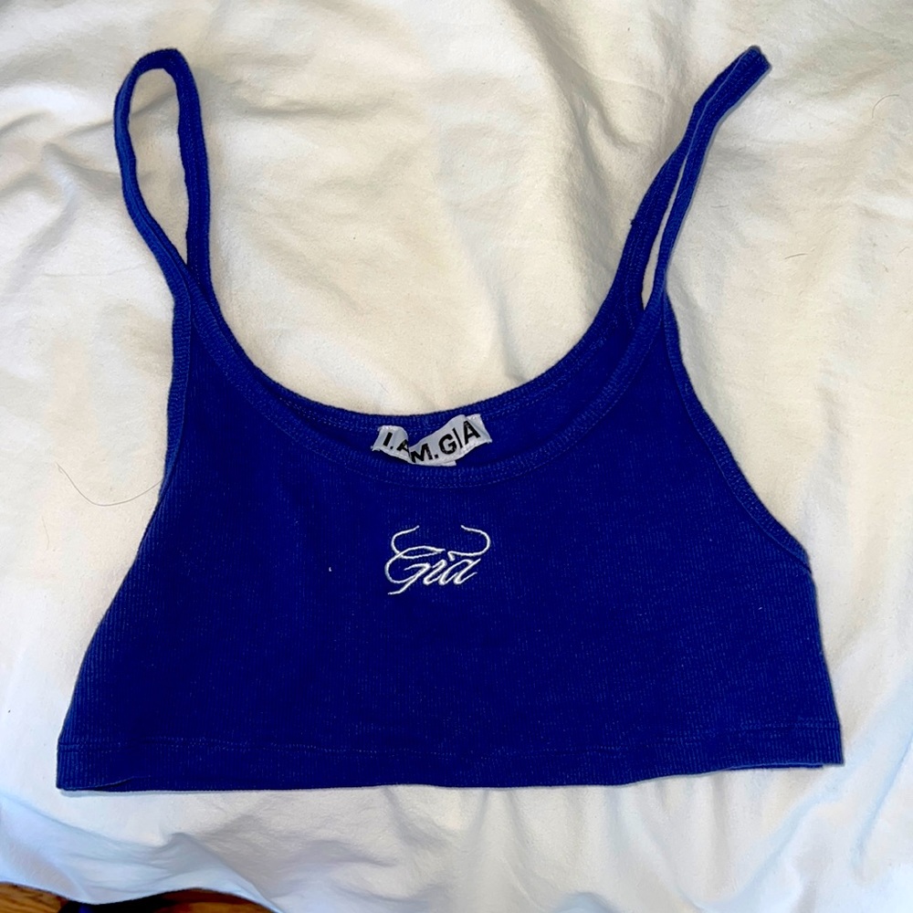 IAMGIA blue cropped tank
